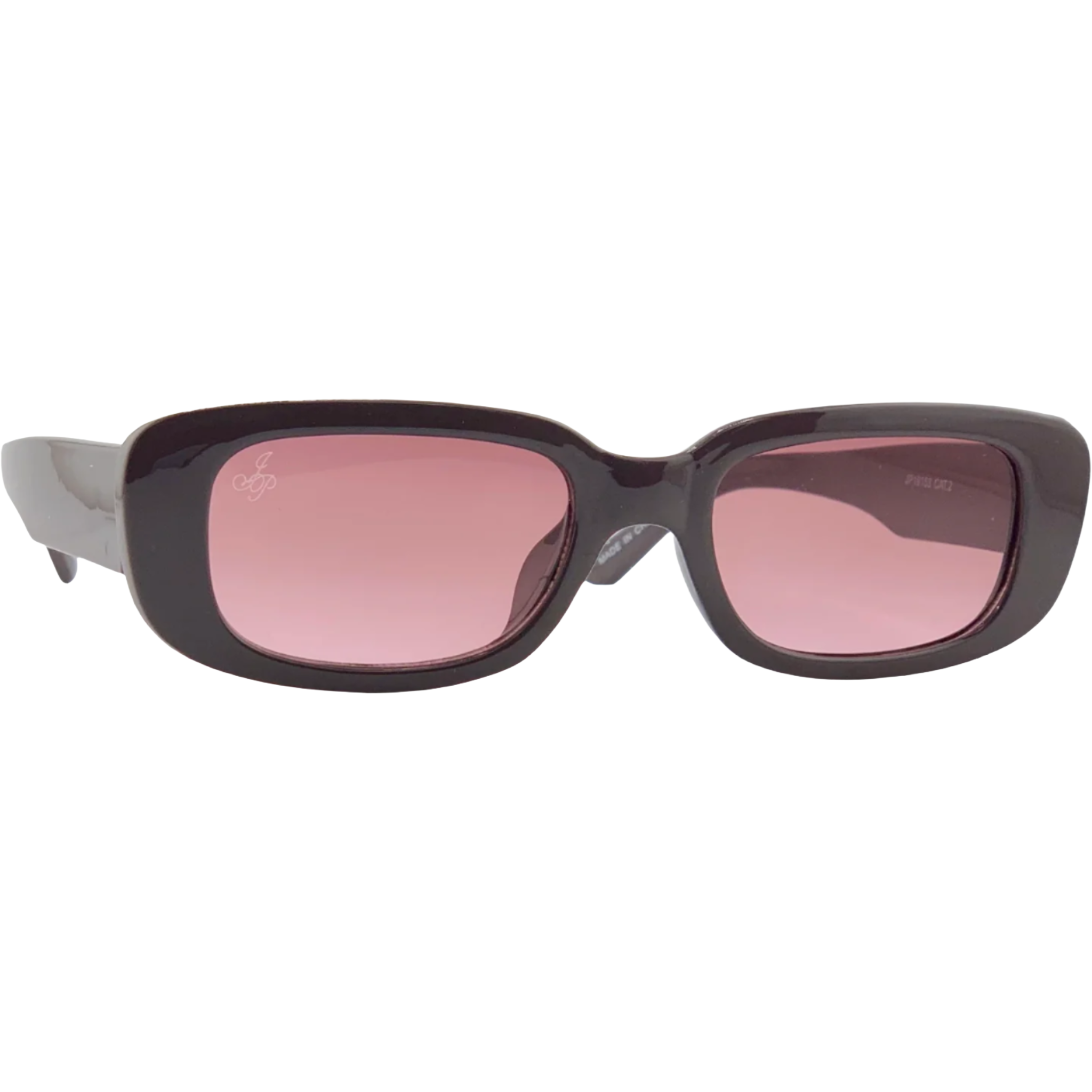 PURPLE RECTANGLE FRAME WITH PINK LENSES