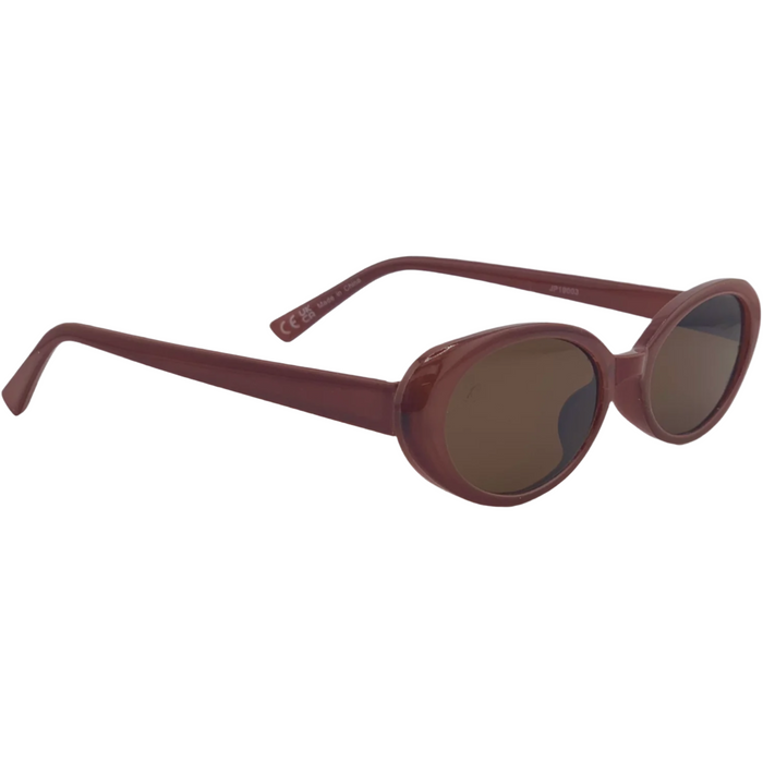 BROWN OVAL FRAME WITH BROWN LENSES