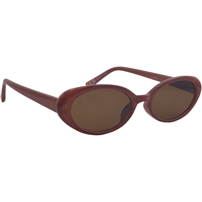 BROWN OVAL FRAME WITH BROWN LENSES