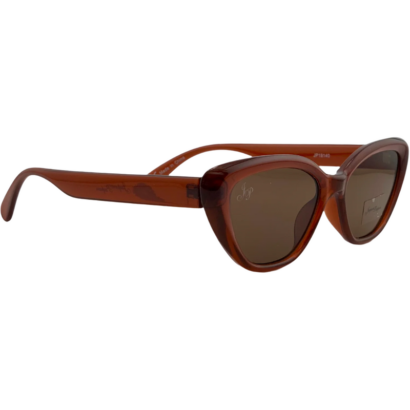 BROWN CAT EYE FRAME WITH BROWN LENSES