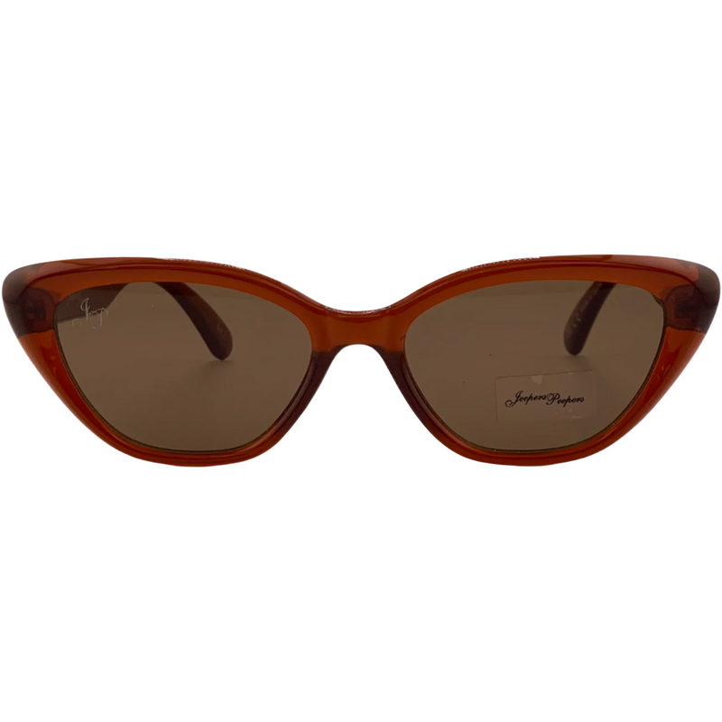 BROWN CAT EYE FRAME WITH BROWN LENSES
