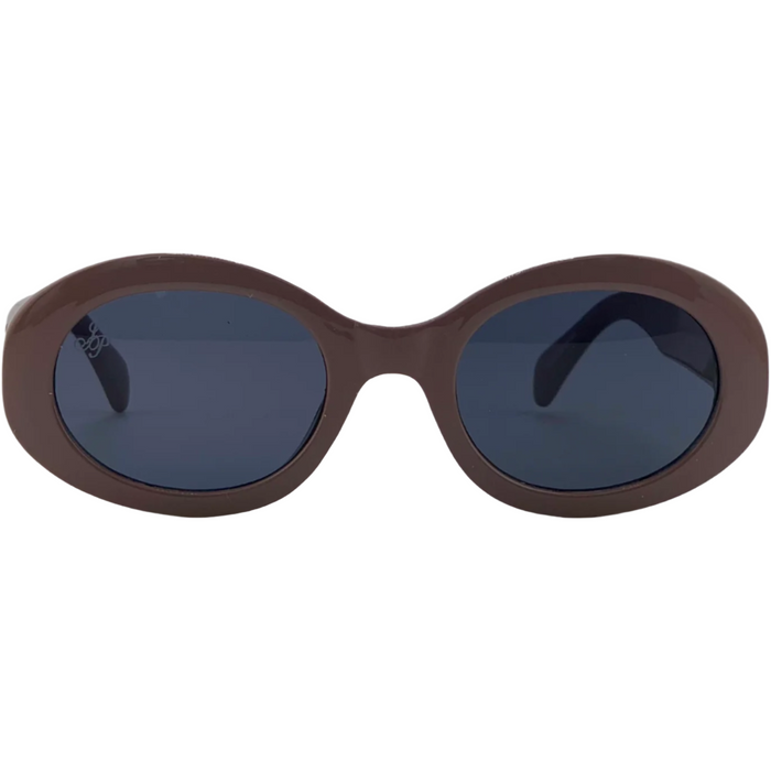 PINK ROUND FRAME WITH GREY LENSES