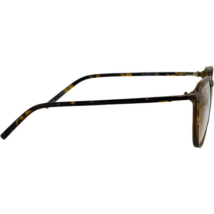 TORT ROUND FRAME WITH CLEAR BLUE LIGHT LENSES