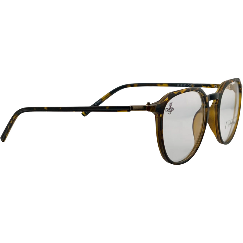 TORT ROUND FRAME WITH CLEAR BLUE LIGHT LENSES