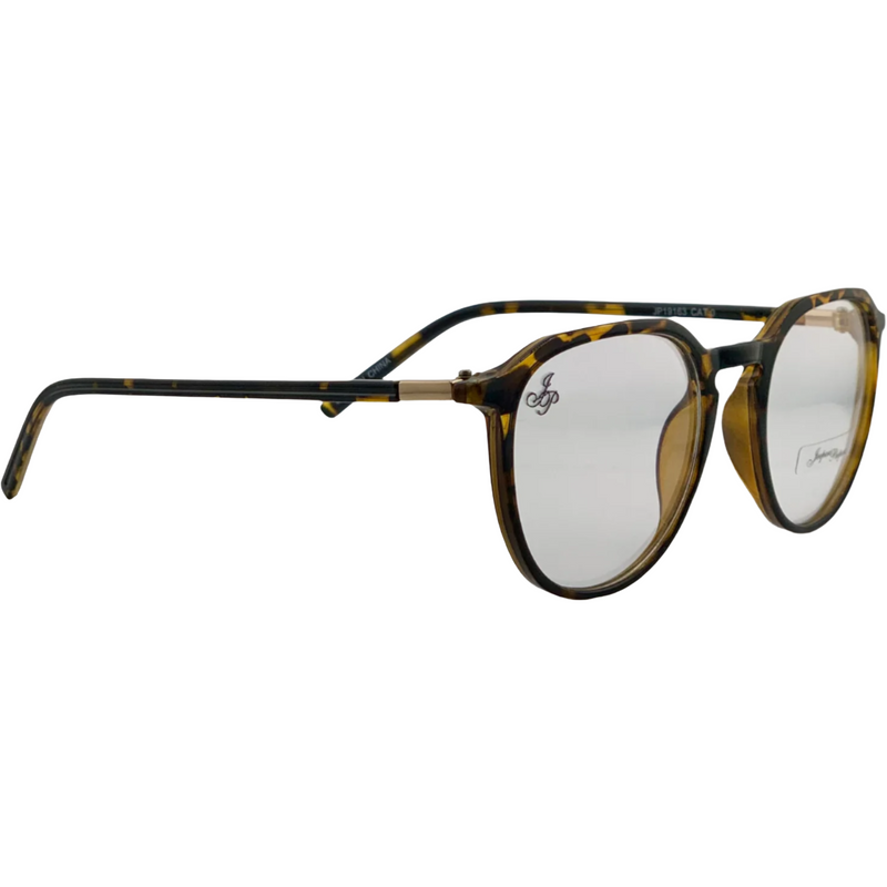 TORT ROUND FRAME WITH CLEAR BLUE LIGHT LENSES