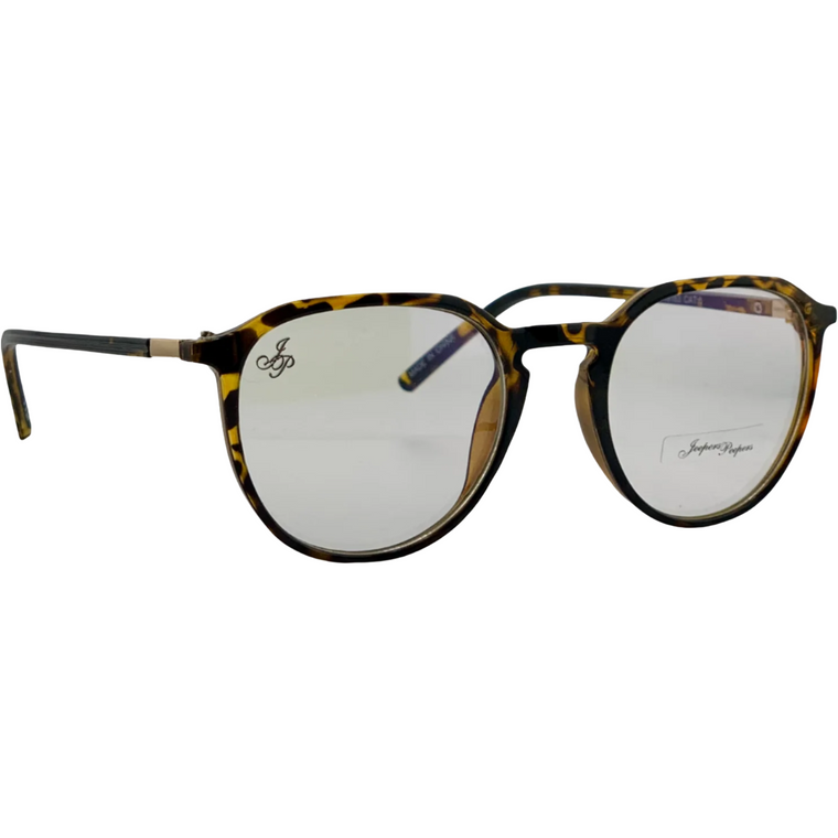 TORT ROUND FRAME WITH CLEAR BLUE LIGHT LENSES