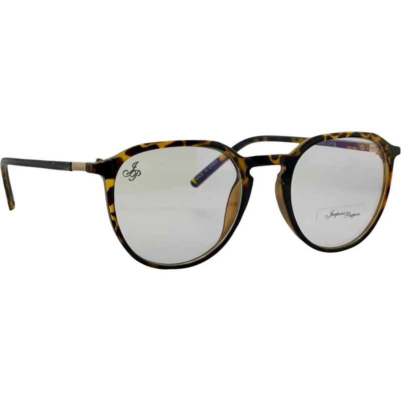 TORT ROUND FRAME WITH CLEAR BLUE LIGHT LENSES