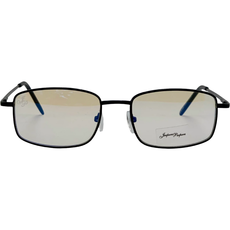 BLACK RECTANGLE FRAME WITH CLEAR BLUE LIGHT LENSES