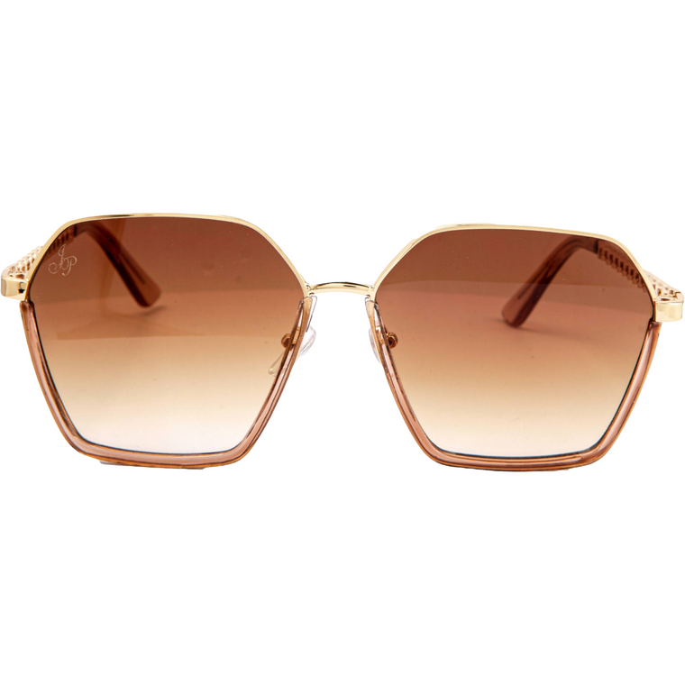 OVERSIZED HEXAGON SHAPE IN BROWN