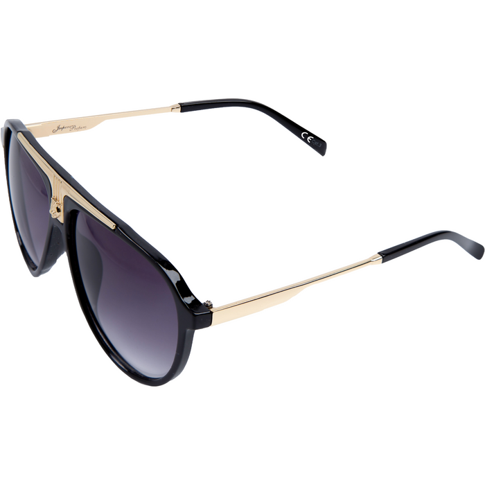 BLACK ROUND FRAME WITH PURPLE LENSES