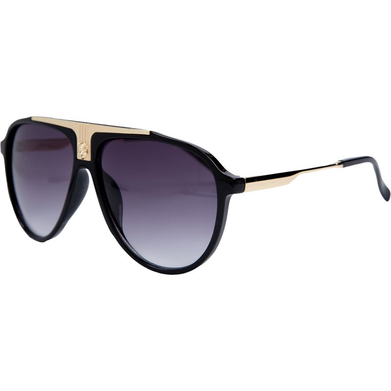 BLACK ROUND FRAME WITH PURPLE LENSES