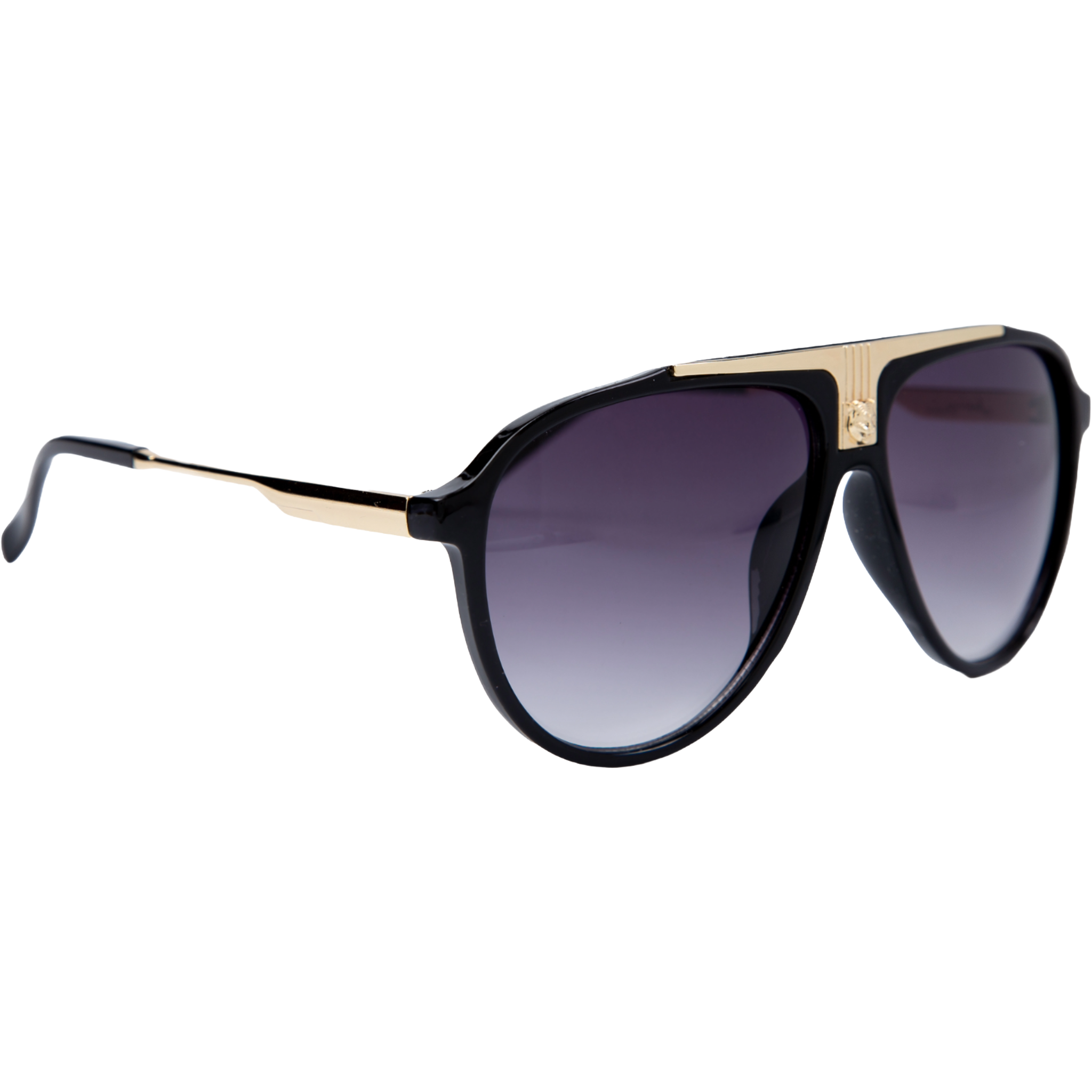 BLACK ROUND FRAME WITH PURPLE LENSES