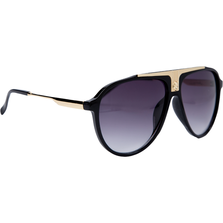 BLACK ROUND FRAME WITH PURPLE LENSES