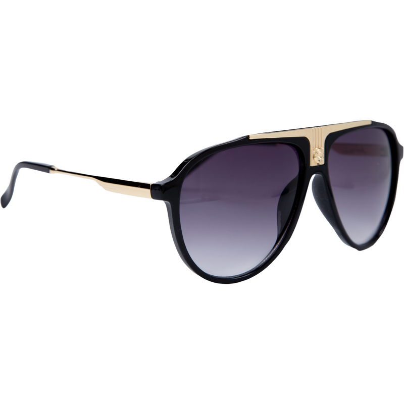 BLACK ROUND FRAME WITH PURPLE LENSES