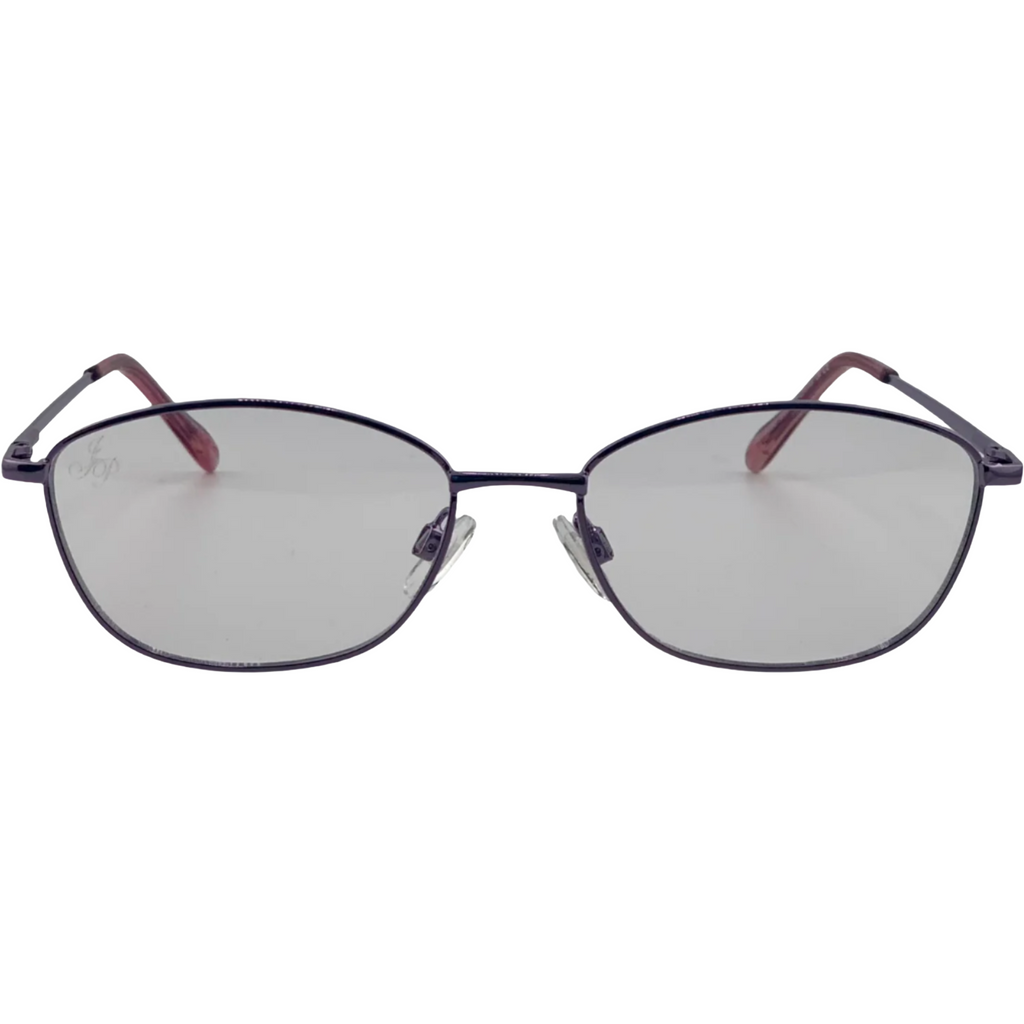 PURPLE METAL OVAL FRAME WITH CLEAR BLUE LIGHT LENSES – Jeepers Peepers