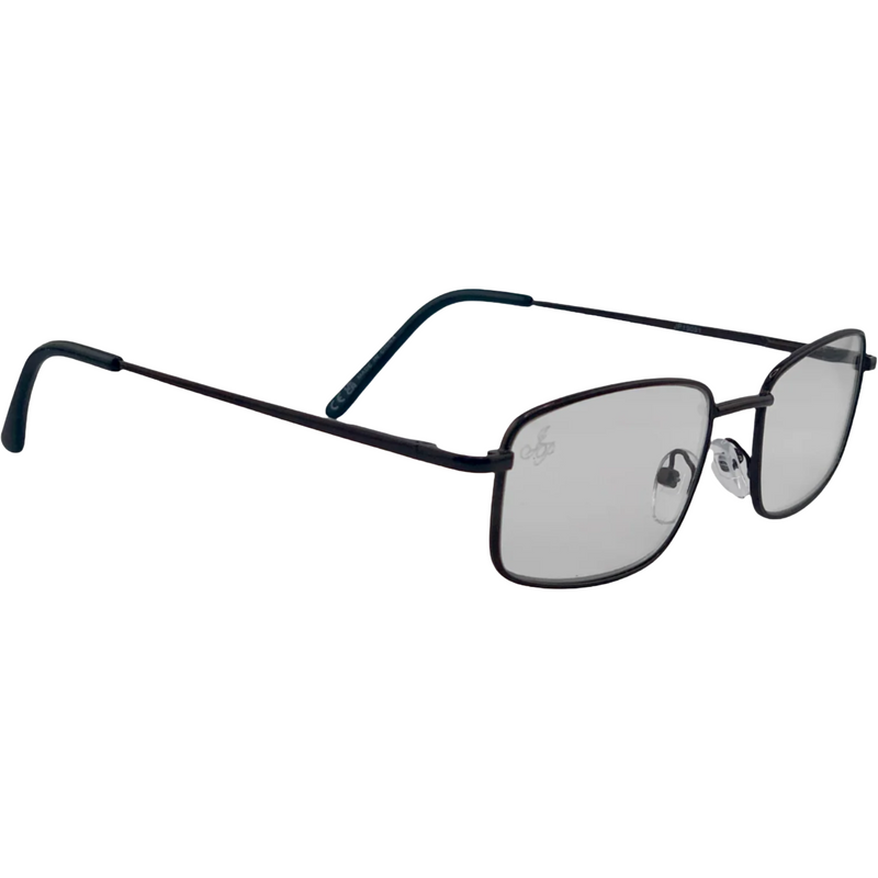 BLACK RECTANGLE FRAMES WITH CLEAR BLUE LIGHT LENSES