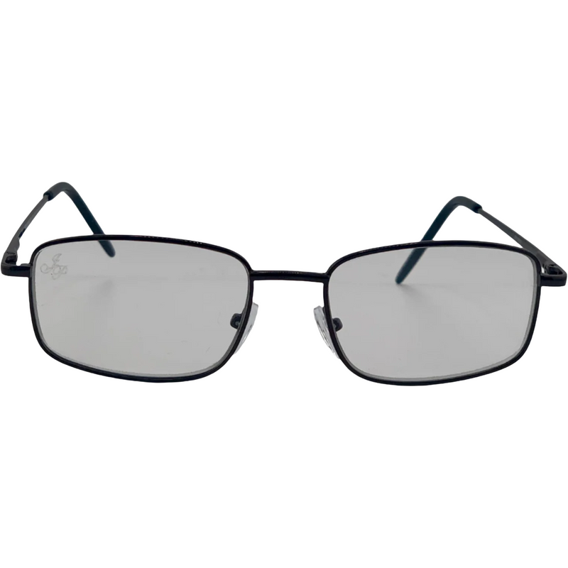 BLACK RECTANGLE FRAMES WITH CLEAR BLUE LIGHT LENSES