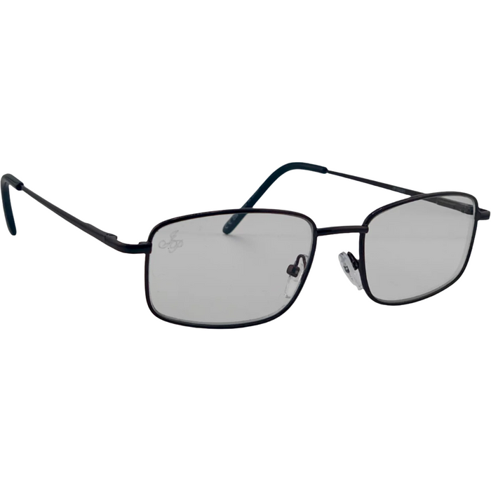 BLACK RECTANGLE FRAMES WITH CLEAR BLUE LIGHT LENSES