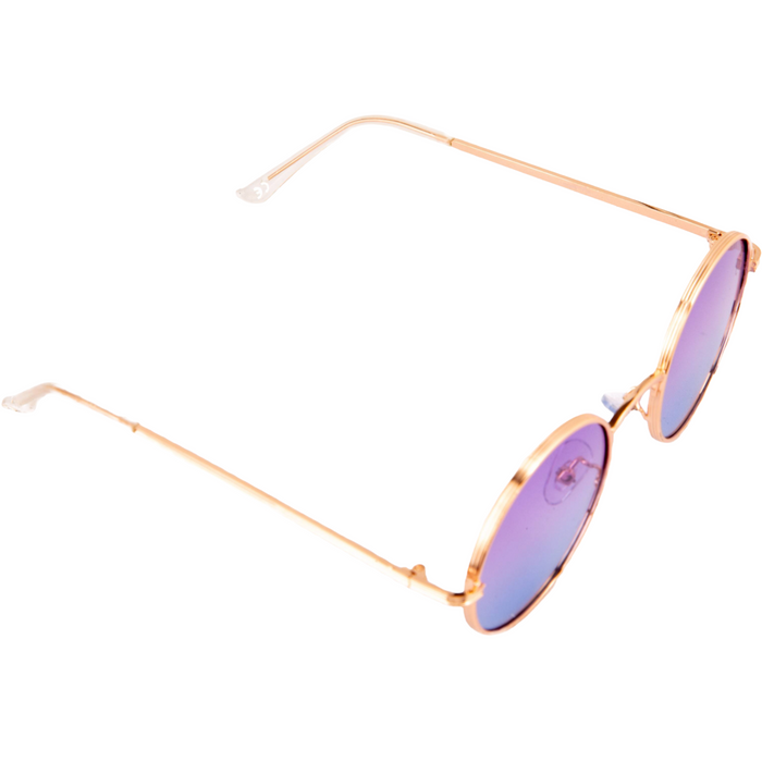 GOLD ROUND FRAME WITH PURPLE GRADIENT LENSES