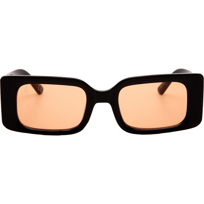 CHUNKY RECTANGLE FRAMES WITH ORANGE LENSES
