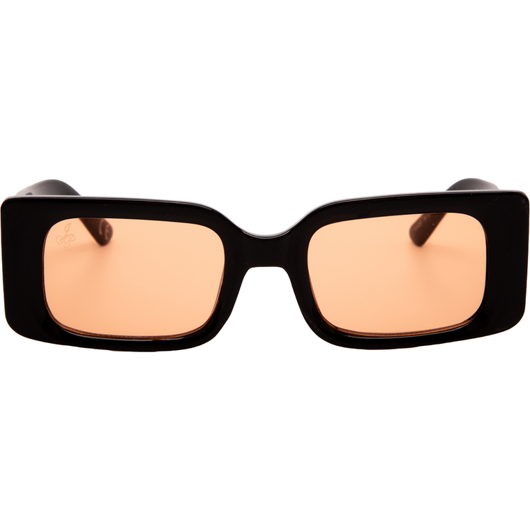 CHUNKY RECTANGLE FRAMES WITH ORANGE LENSES