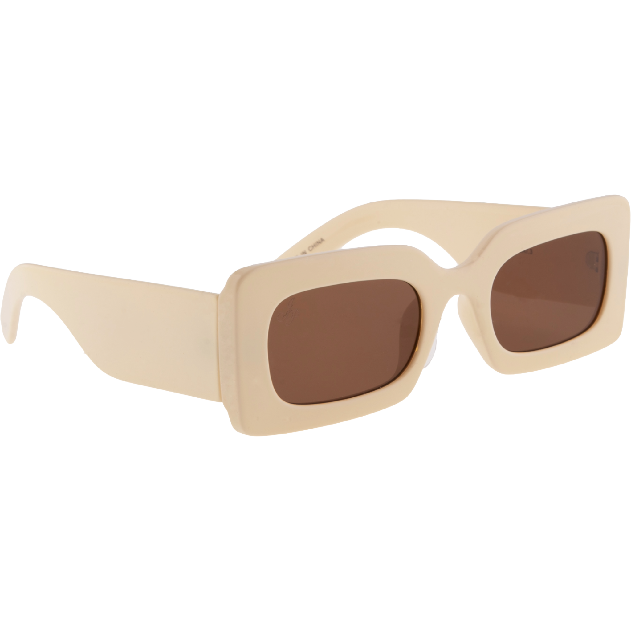 CHUNKY CREAM FRAME WITH BROWN LENSES