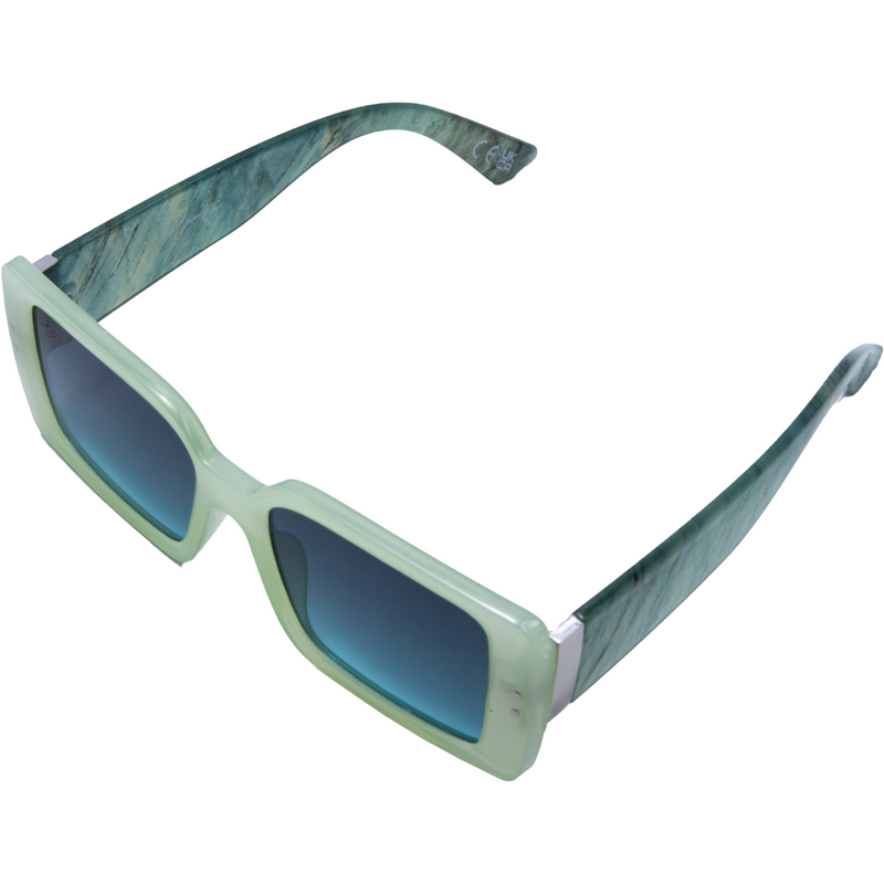 GREEN SQUARE FRAME WITH PRINTED TEMPLES