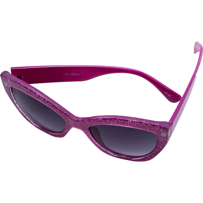 PINK GLITTER CAT EYE FRAME WITH SMOKE LENSES