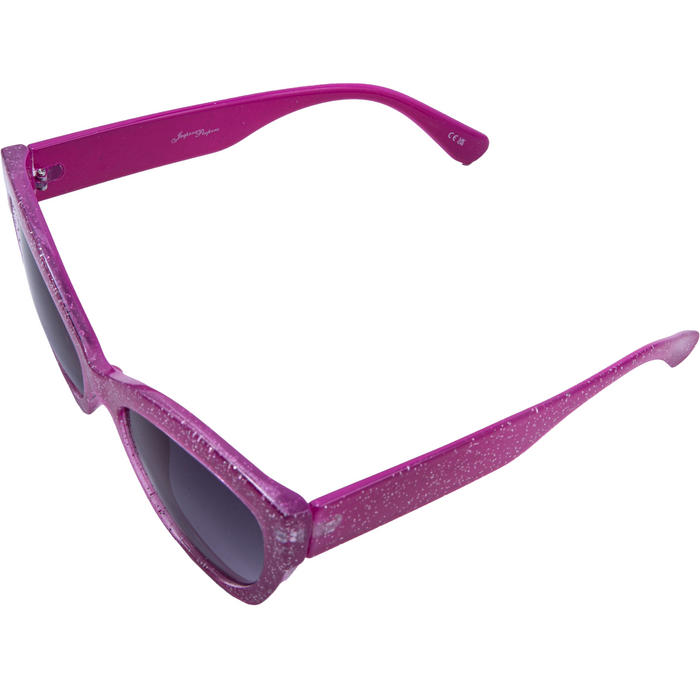PINK GLITTER CAT EYE FRAME WITH SMOKE LENSES