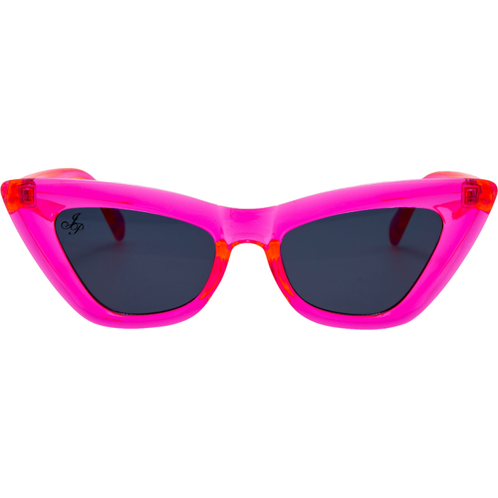 PINK CAT EYE FRAME WITH SMOKE LENSES