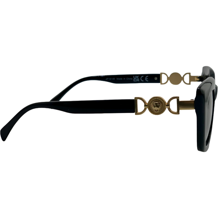 BLACK SQUARE FRAME WITH GREY LENSES