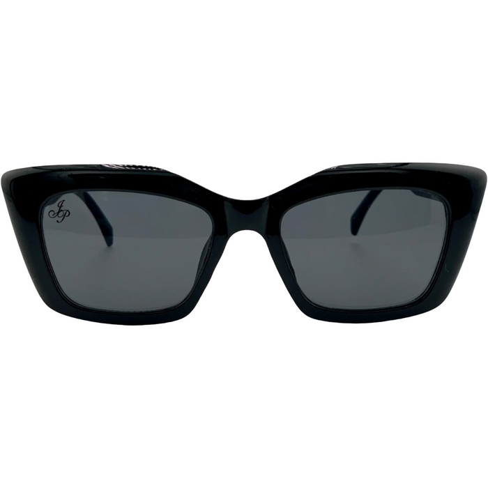 BLACK SQUARE FRAME WITH GREY LENSES