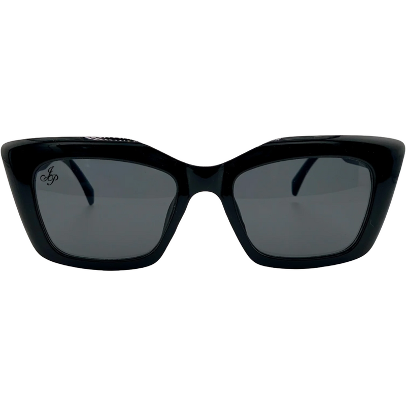 BLACK SQUARE FRAME WITH GREY LENSES