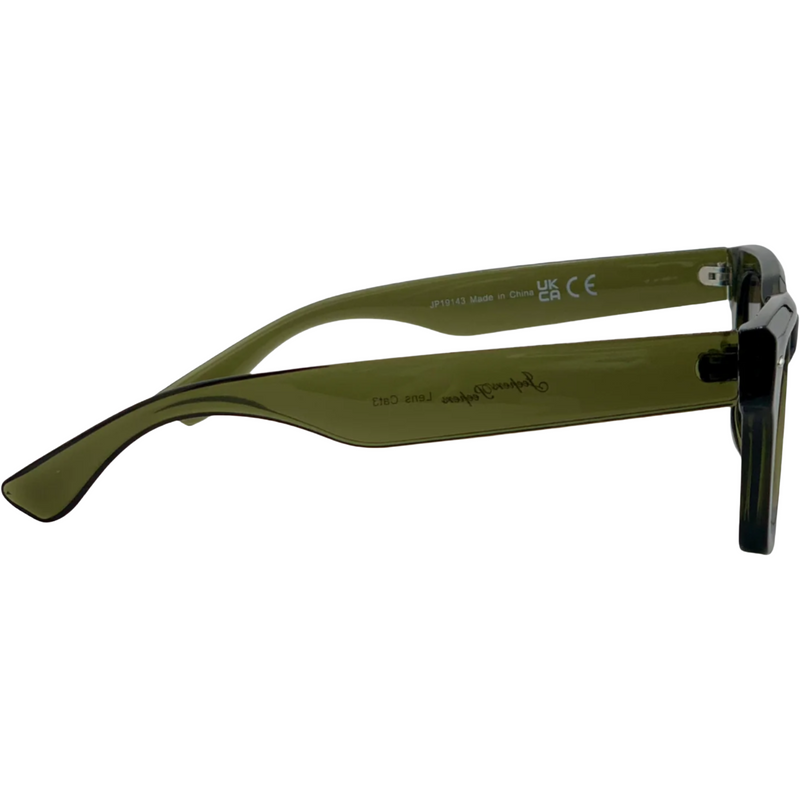 OLIVE SQUARE FRAMES WITH DARK LENSES