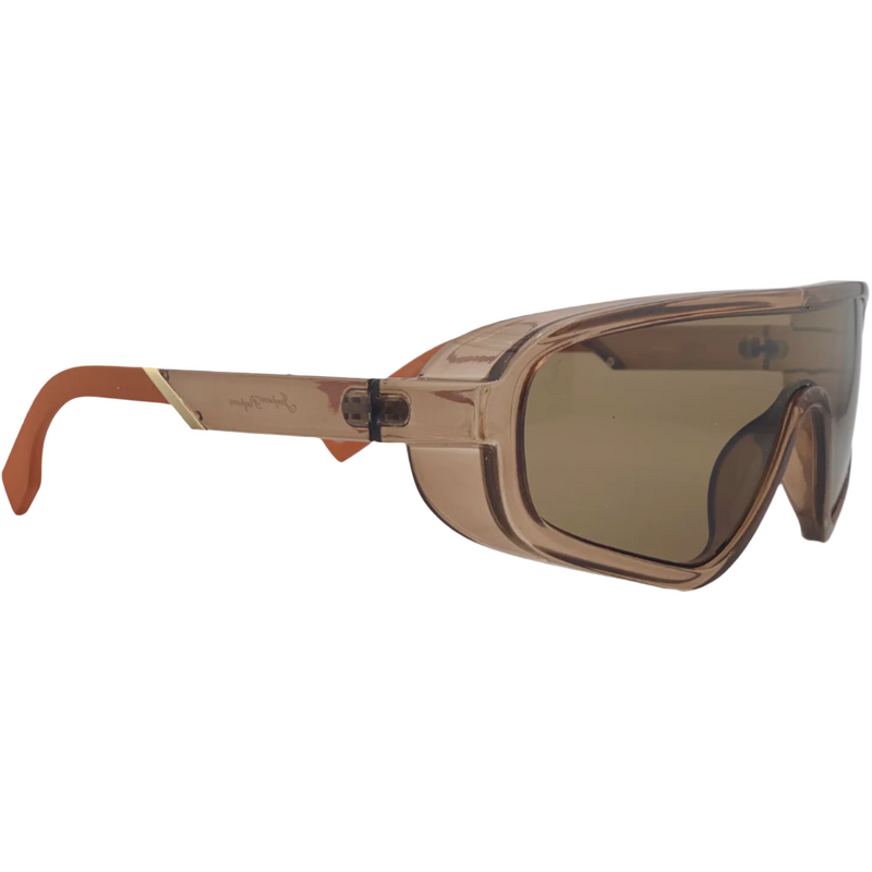 BROWN VISOR FRAME WITH BROWN LENSES