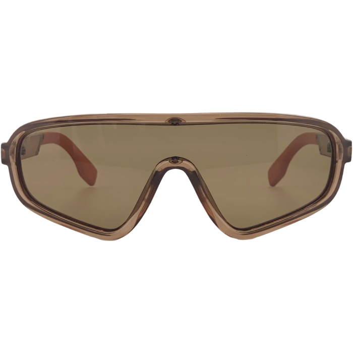 BROWN VISOR FRAME WITH BROWN LENSES