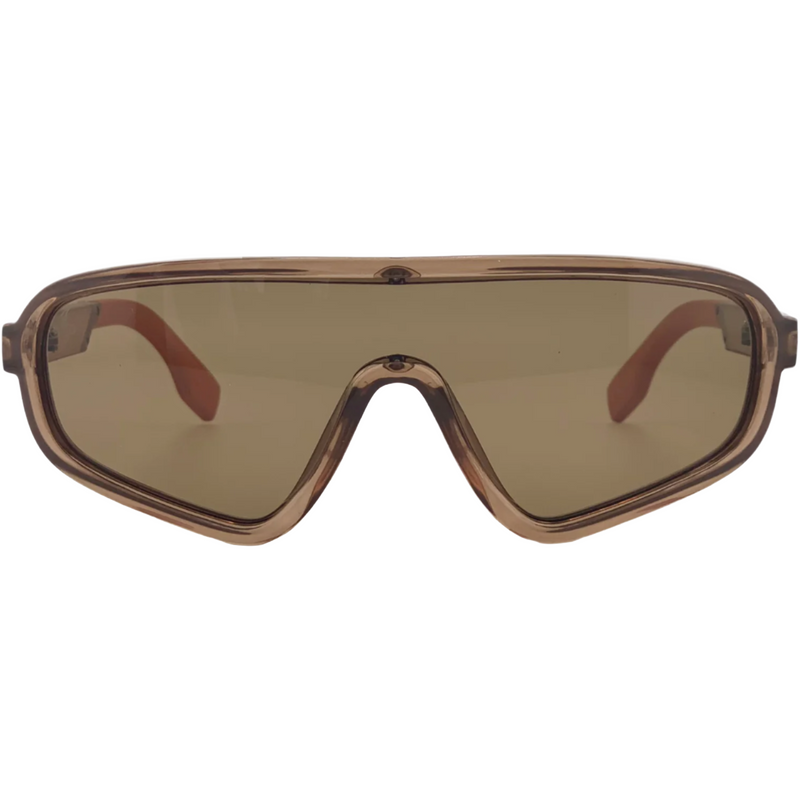 BROWN VISOR FRAME WITH BROWN LENSES