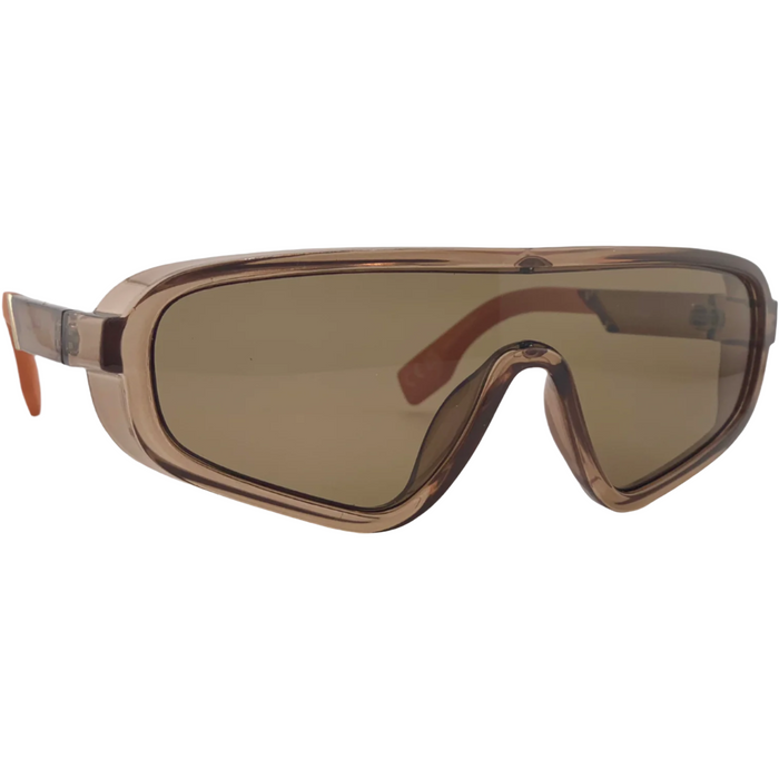 BROWN VISOR FRAME WITH BROWN LENSES
