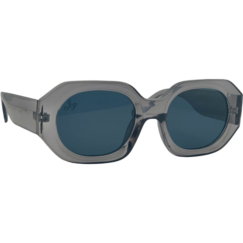 LIGHT GREY HEXAGON FRAME WITH GREY LENSES