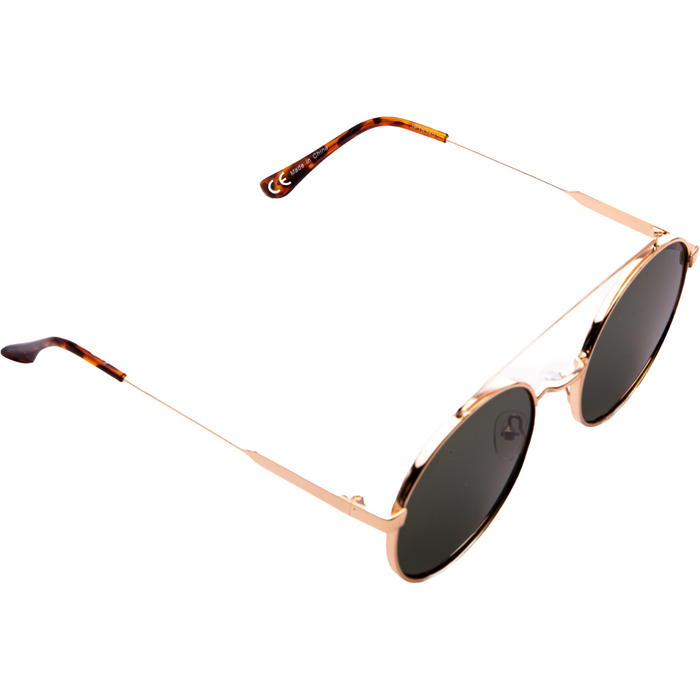 ROUND GOLD FRAME WITH GREEN LENSES