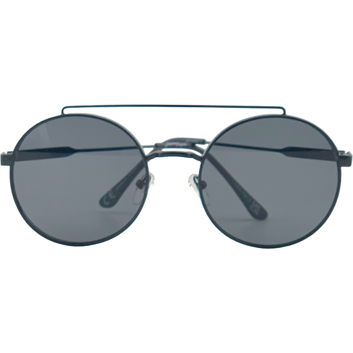 BLACK ROUND FRAME WITH GREY LENSES