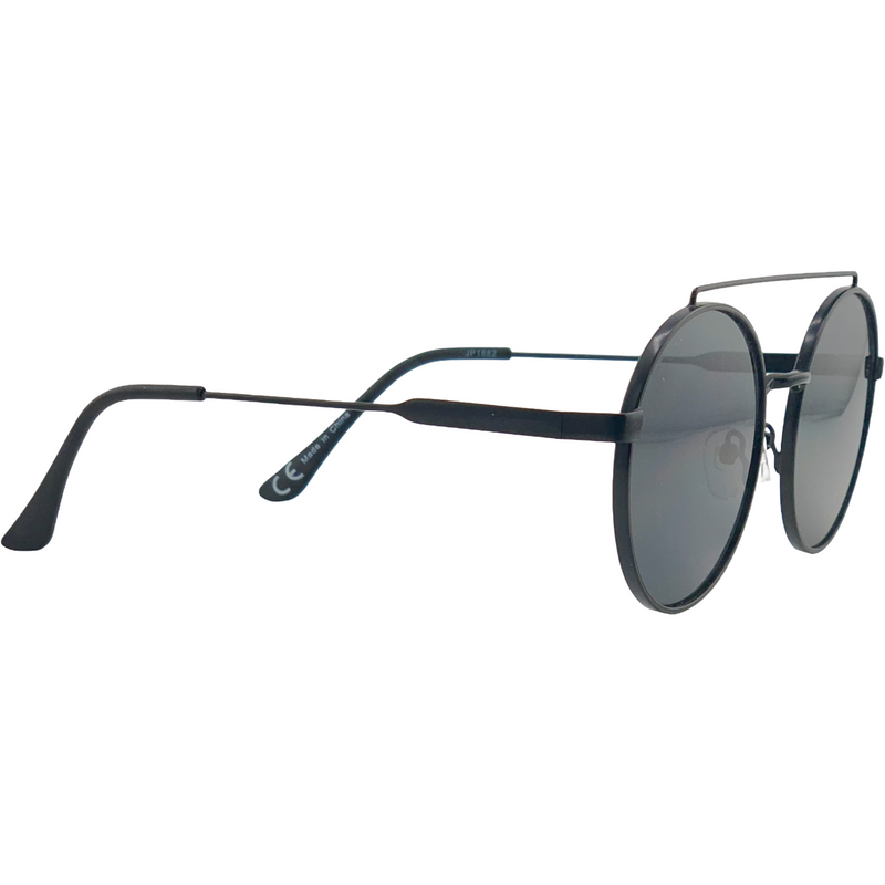 BLACK ROUND FRAME WITH GREY LENSES