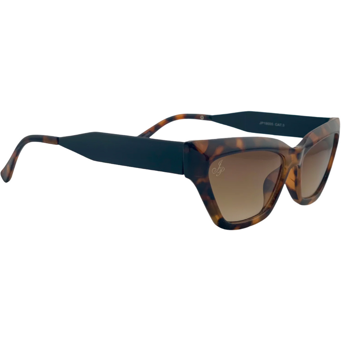 TORT CATEYE FRAME WITH BROWN LENSES