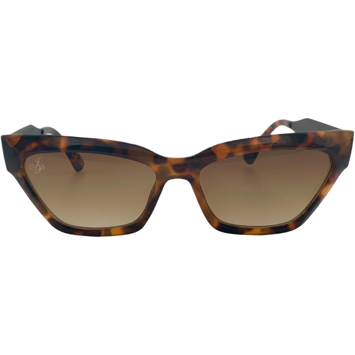 TORT CATEYE FRAME WITH BROWN LENSES