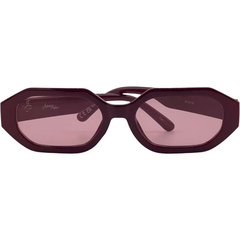 DARK PINK HEXAGON FRAME WITH PINK LENSES