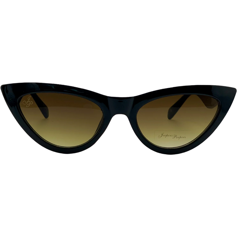 BLACK CAT EYE WITH BROWN LENSES