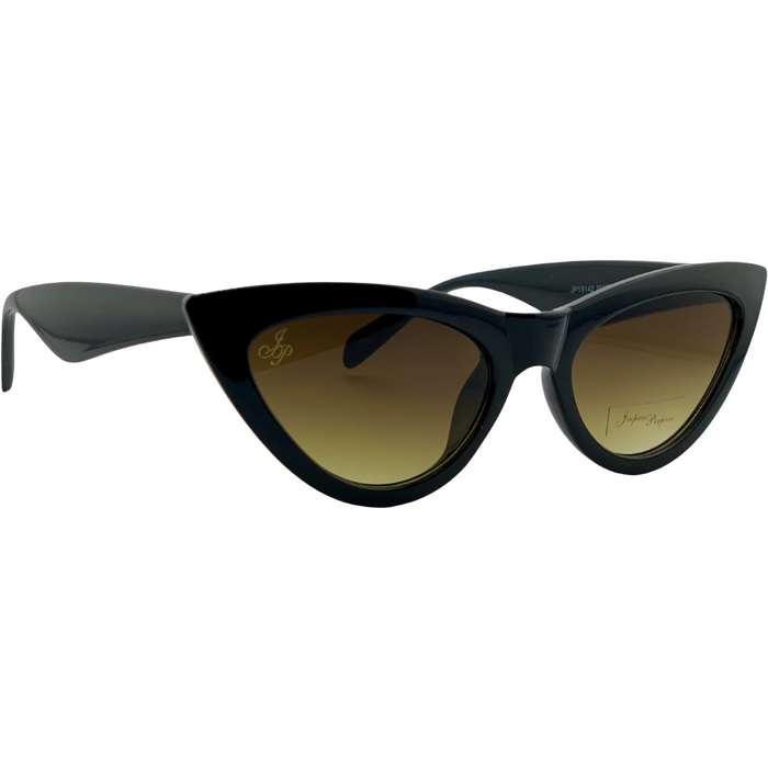 BLACK CAT EYE WITH BROWN LENSES