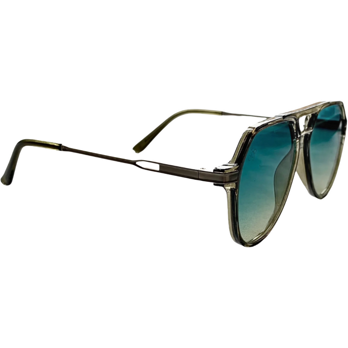 GREEN AVIATOR FRAME WITH GREEN LENSES
