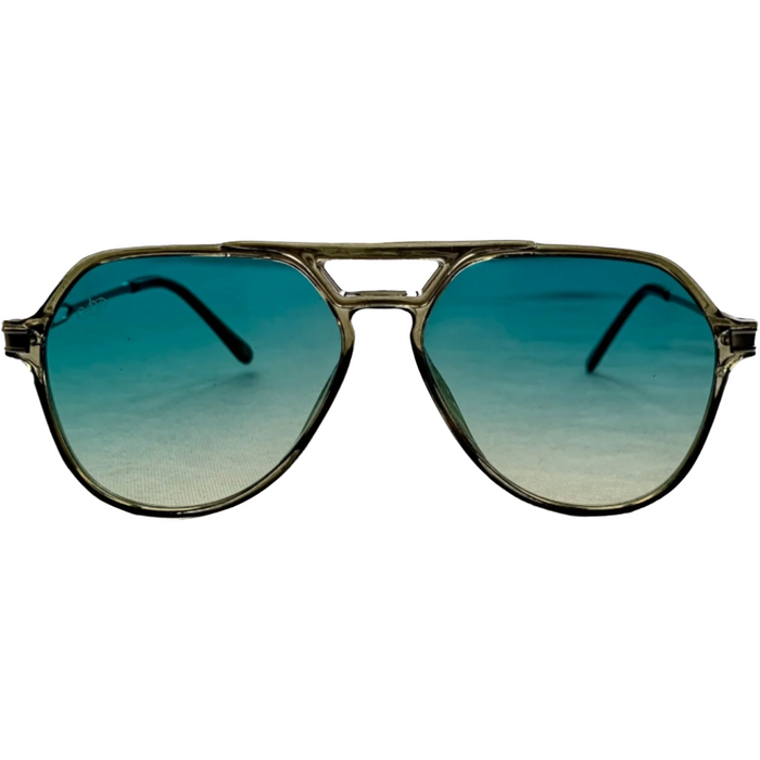 GREEN AVIATOR FRAME WITH GREEN LENSES