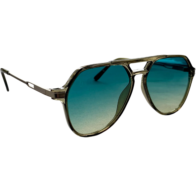 GREEN AVIATOR FRAME WITH GREEN LENSES